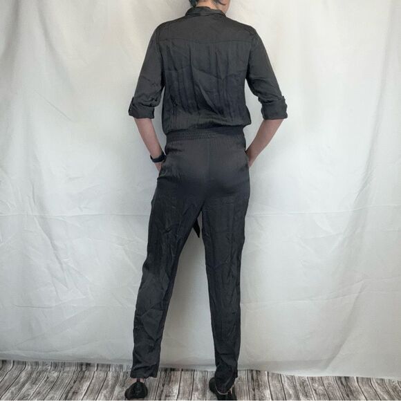 GHOST London Women's Carbon Gunmetal Grey Gray Jumpsuit Romper M Med Medium Long - Picture 2 of 16